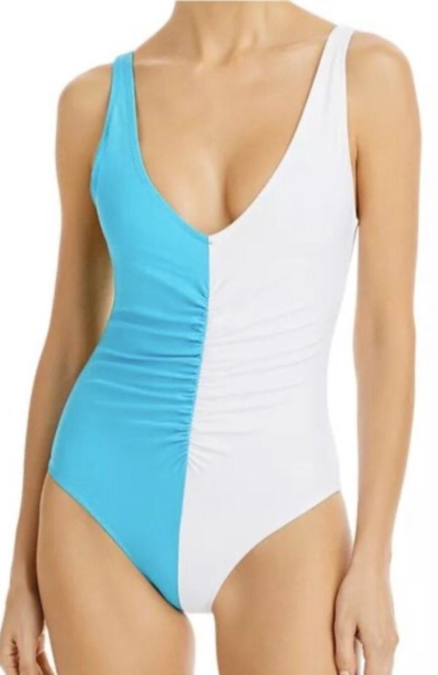 Solid & Striped The Lucia Ruched Colorblock One Piece S NWOT